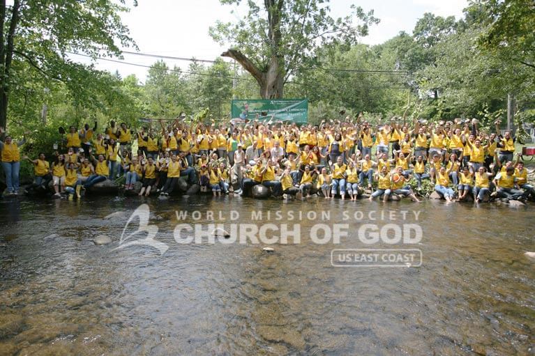 World Mission Society Church of God volunteers at the Japanese Knotweed removal cleanup in Riverdale, NJ