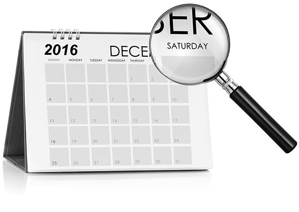 image of calendar with magnifying glass hovering over Saturday for World Mission Society Church of God Sabbath Day page