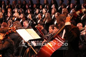 World Mission Society Church of God orchestra performing during Mother's Love the Key to Global Harmony