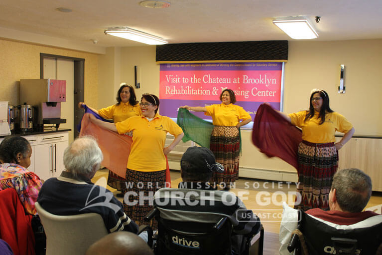 World Mission Society Church of God, WMSCOG, Brooklyn, Chateau Nursing Home, New York, NY, volunteers, residents, patients, seniors, music, dance