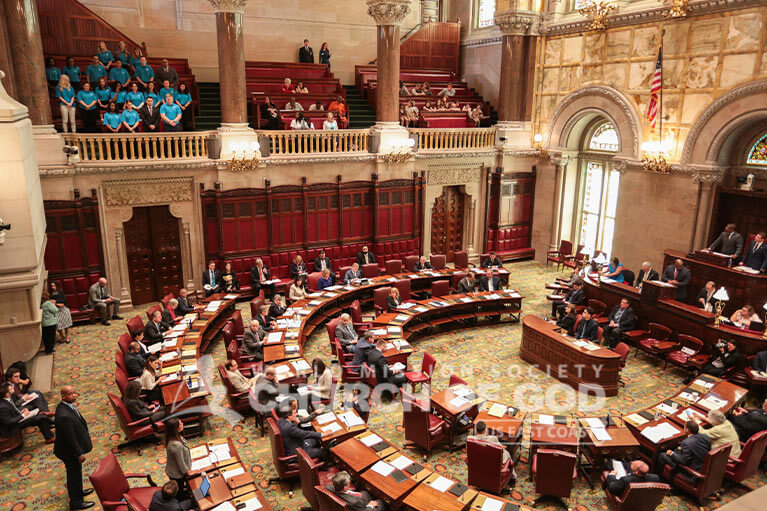 ASEZ being introduced by Senator Monica Martinez before the entire NYS Senate