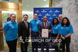 ASEZ volunteers with Speaker of the New York State Assembly, Carl E. Heastie