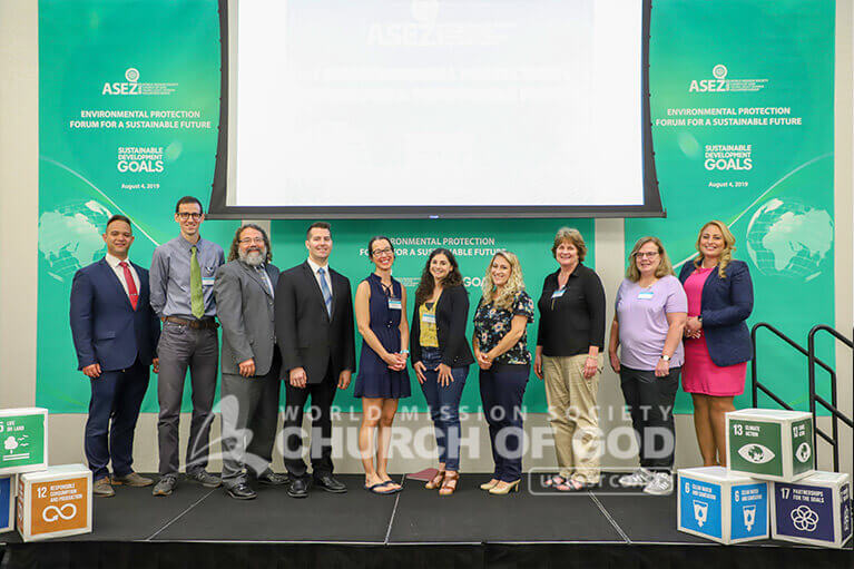 Group photo of speakers and ASEZ WAO representatives during the Environmental Protection Forum
