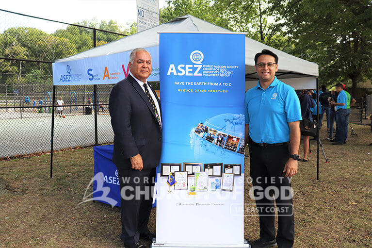 New York State Assemblyman Nader Sayegh supporting ASEZ's Pelton Park cleanup in Yonkers, NY