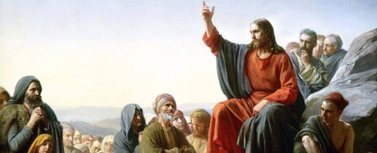 Jesus teaching on the mount