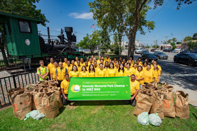 ASEZ WAO Beautification project at Hicksville's Kennedy Memorial Park