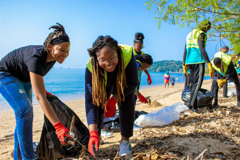Trinidad ASEZ WAO Blue Ocean Campaign Cleanup on the beach