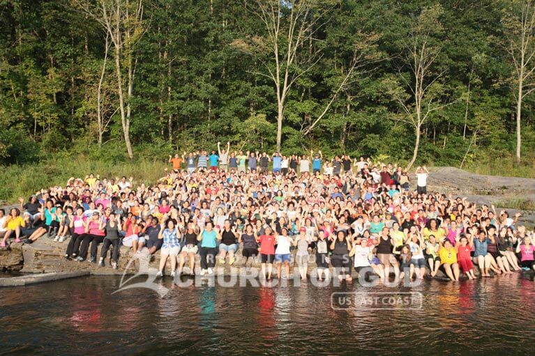 Group photo of World Mission Society Church of God members during the 2013 Labor Day Weekend Summer Camp