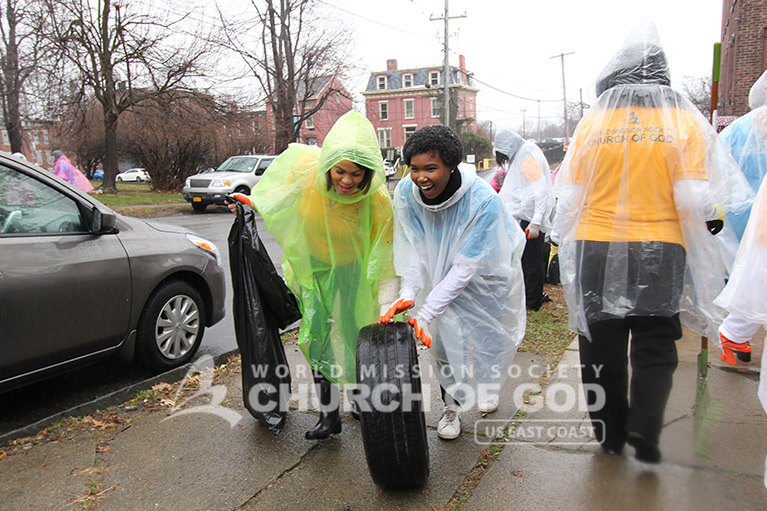 World Mission Society Church of God, WMSCOG, New Windsor, Newburgh, Orange County, Hudson Valley, Cleanup, ASEZ, Reduce Crime, Mayor Harvey, Mother's Street