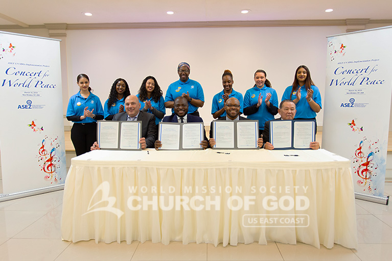 ASEZ, WMSCOG, World Mission Society Church of God, New Windsor, NY, concert, reduce crime, music, world peace, UN, United Nations, Sustainable Development Goals, SDGs