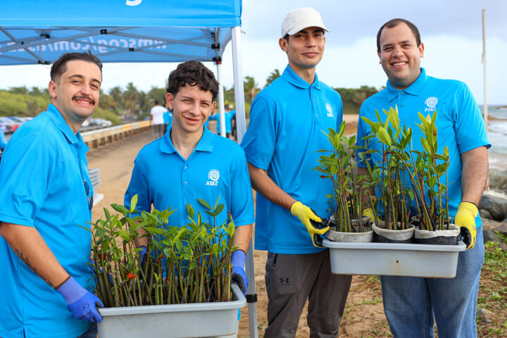 ASEZ Tree Planting at Piñones Beach in Puerto Rico